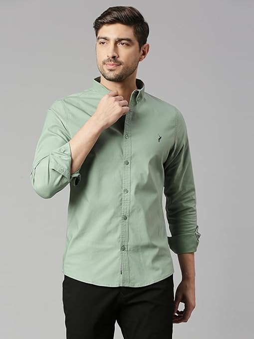 Thomas Scott Mens | Full Sleeve | Solid | Slim Fit | 100% Cotton | Button Down Collar | Shirts