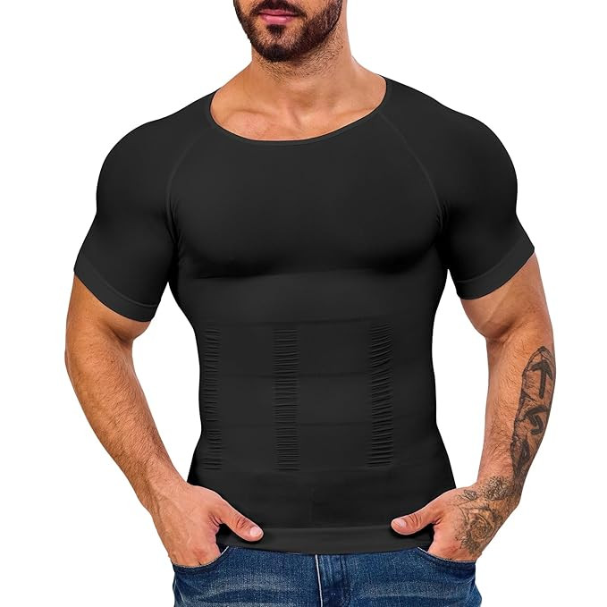 Men's Shapewear Tummy Control Body Shaper Compression Shirt Tummy Control Undershirt Belly Gynecomastia Tank Top Vest