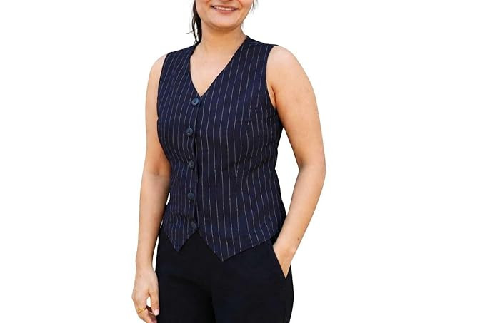 Women's Waist Coat Sleeveless, Stylish Executive Wear, Formal Blazer Waistcoat, Office wear