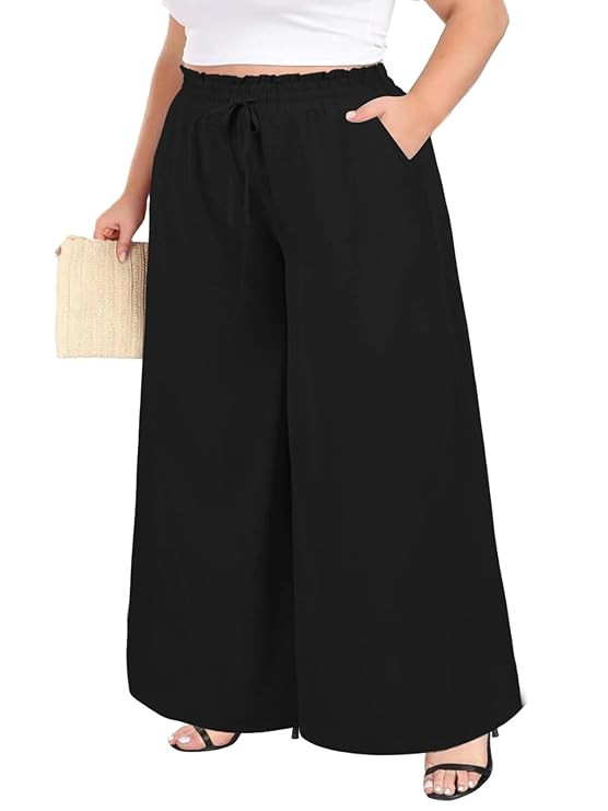 Rayon Plus Size Palazzo for Women