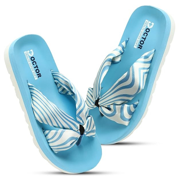 DOCTOR HEALTH SUPER SOFT Women's Classic Ultra Soft Flip Flops with Cushion Footbed for Adult | Comfortable & Light Weight | Stylish & Anti-Skid | Waterproof & Everyday Slip-on for Ladies