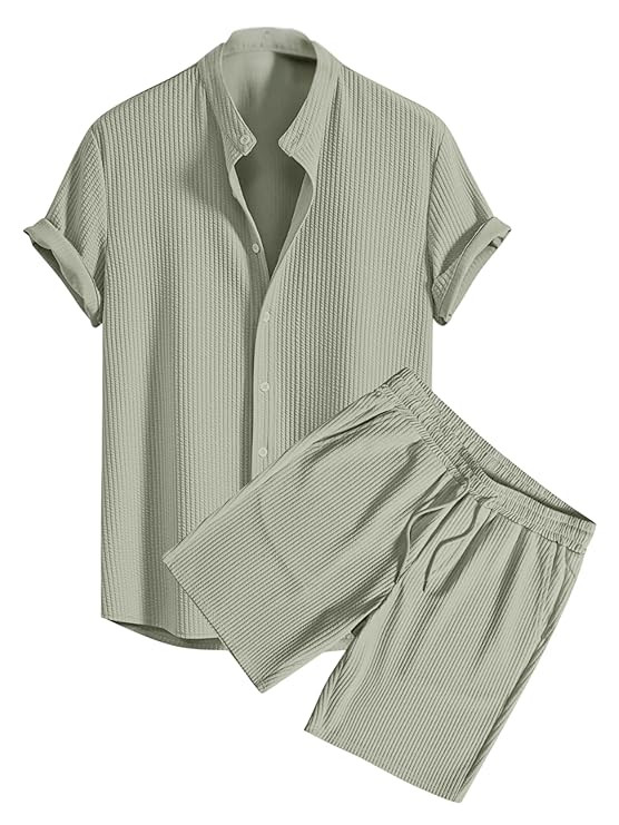 GRECIILOOKS Co-ord Set for Men Solid POLY LYCRA BLEND T-Shirt & Shorts Nightwear Set | Summer Loungewear, Beachwear & Night Suit for Daily Comfort