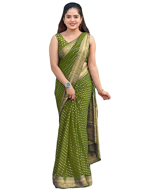 SIRIL Women's Banarasi Soft Silk Saree With Unstitched Blouse Piece