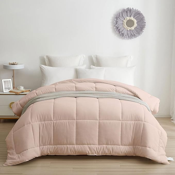 Razzai Restful Sleep Microfiber Summer Season AC Comforter 110 GSM Single Bed Comforter Peach 60" x 90" Inches