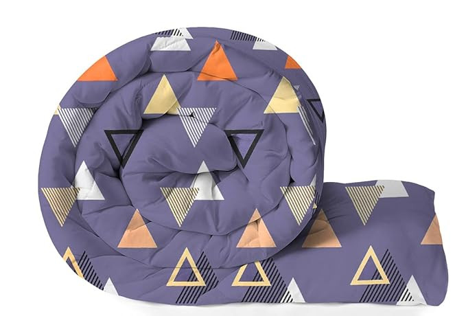 VAS COLLECTIONS 220 GSM Microfiber Reversible AC Comforter/Blanket for Winter/Quilt/Duvets for Single Size Bed (240X152 cm, Blue & Orange)