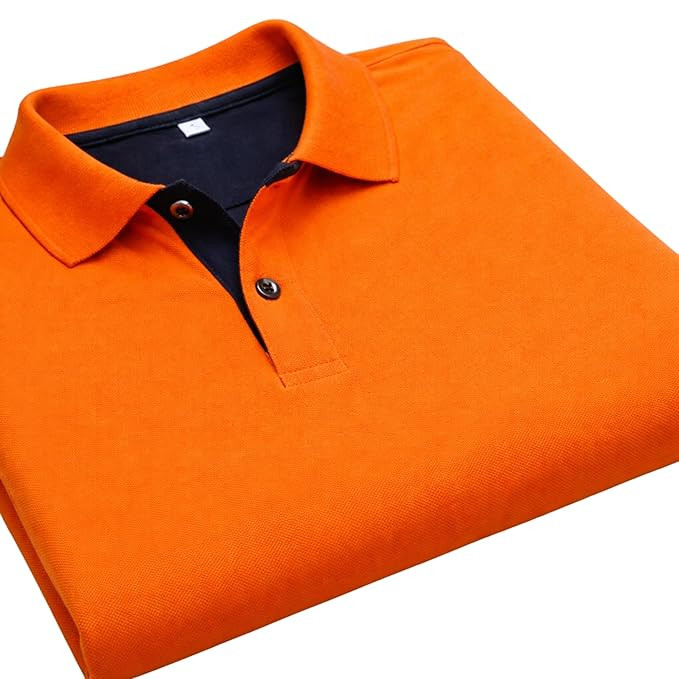 Cotton Polo T-Shirt for Men | Solid Color Regular Fit Collar Neck T-Shirt