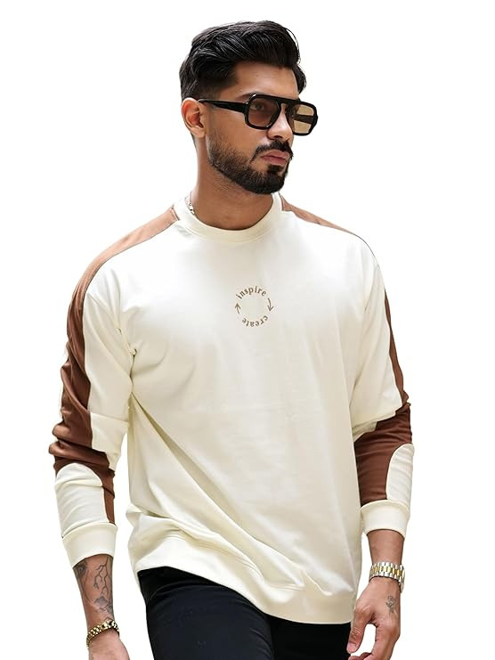 Maniac || Mens || Colorblock || Round Neck || Full Sleeve || Cotton || T-Shirt