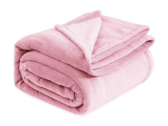 VAS COLLECTIONS Premium Plush Summer Single Bed Dohar/AC Blanket | 250 GSM Reversible Lightweight Cozy Soft for Bed, Sofa, Couch, Travel & Camping| 225x150 cm - Pink