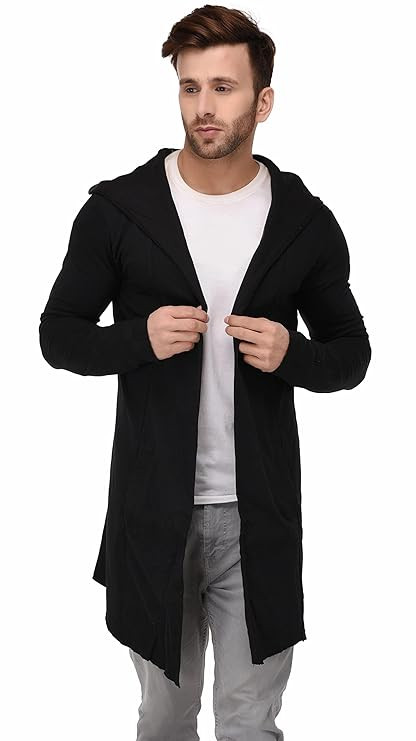 DENIMHOLIC Men's Cotton Hooded Cardigan