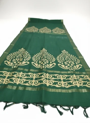 Hand Painted Green Dupattas