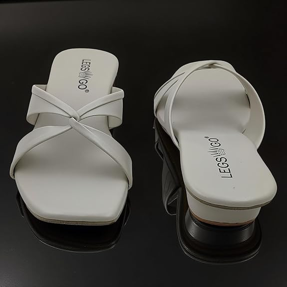 Women's Lavender Flat Sandals with Crystal Strap | Comfortable Slip-On for Casual & Occasional Wear