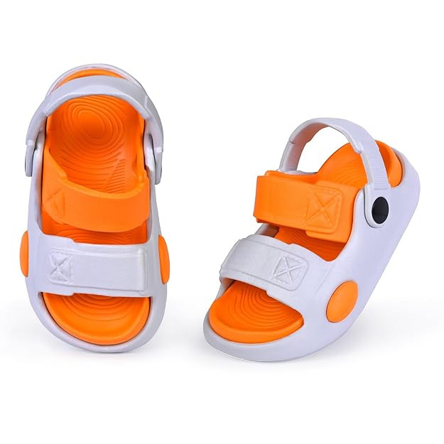 GLJ Kids Comfort Clogs Sandals For Boy And Girl, 1 to 4 Years, Two-Strap Design, Easy To Wear Slip On, Dust and Waterproof, 7101
