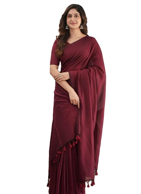 plain cotton handloom saree