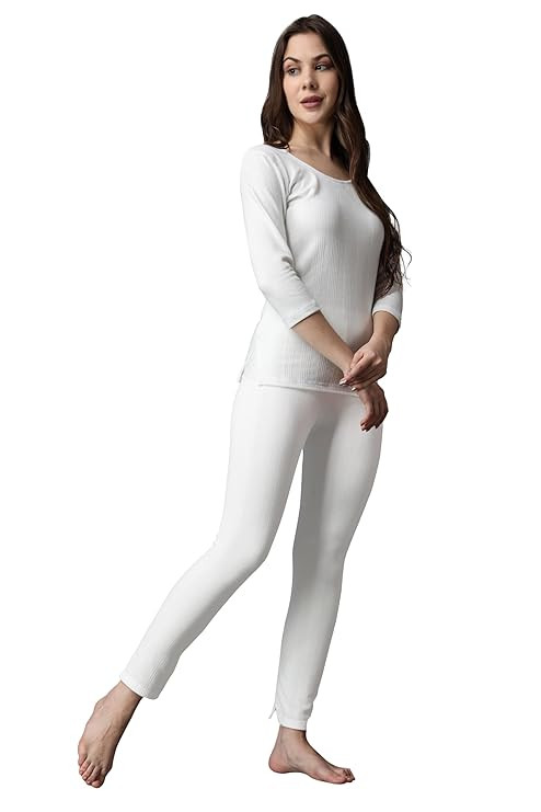 FF Winter Wear Thermal Upper Vest and Bottom Lower Warmer Combo for Women Long Johns Underwear Set
