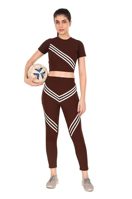 Women's Athletic Gym Wear Set | Co-ord Set | Top and Bottom Set | Running Suit for Girls and Women | Comfortable and Stylish Activewear for Workout, Yoga, and Fitness