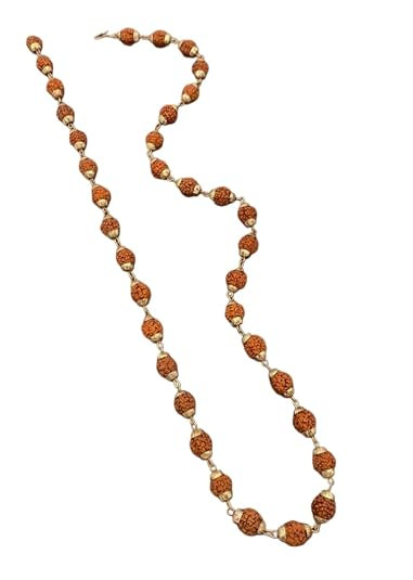 Traditional Gold Plated Artificial Rudraksh Beaded Mala for Women's and Men's.