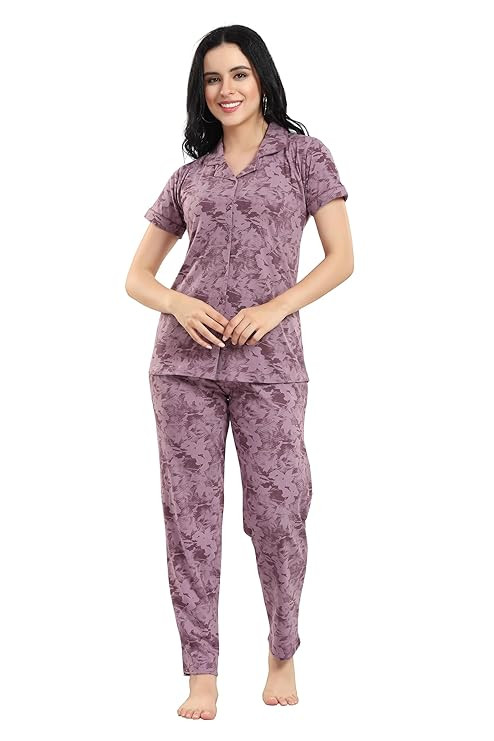 Womens Night Dress | Full Pyjama Set | Full Sleeve Nightsuit | Women Nightwear | Loungewear | Everyday Nightdress