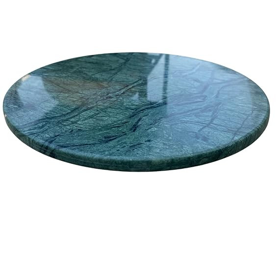 11 Inch Green Marble Chakla | Marble Chakla for Roti, Chapati, Paratha & Puri | Heavy Stone Rolling Board | Kitchen Chakla Patla | Non Slip Dough Rolling Board for Home Kitchen