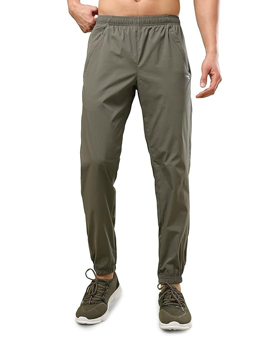 TECHNOSPORT Men Mid Rise Regular Fit Solid Stretchable Joggers, Techno Dry for Regular Use and Sports