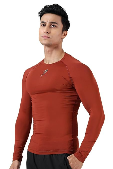 FUAARK Men's Full Sleeve Compression T-Shirt - Athletic Base Layer for Fitness, Cycling, Training, Workout, Tactical Sports Wear