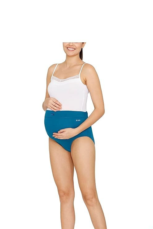 Lavos Women’s Maternity Panty Underwear, Adjustable Full Coverage High Waist Bamboo Cotton Pregnancy Panties, After Delivery Over the Belly Anti-Bacterial Odour Free Comfortable Brief for Ladies