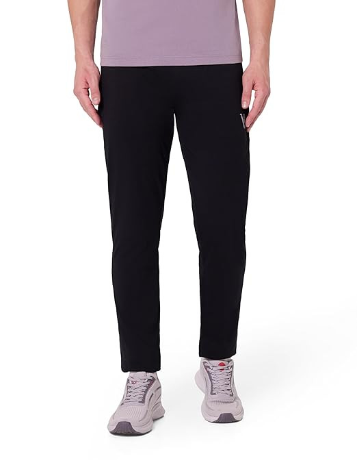 Van Heusen Men’s Track Pant | Side Zipper Pockets |Mid-Rise| Comfort Fit | Cotton Blend | Breathable & Casual | Easy Stain Release| Anti-Static Fabric | Activewear | Drawstrings | Style 50052