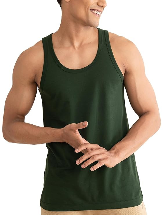 DAMENSCH Neo-Cotton Round Neck Vest for Man, Anti-Bacterial, Shape Retaining Vest, 100% Cotton Banyan for Men, Buttery Soft Inner Baniyan
