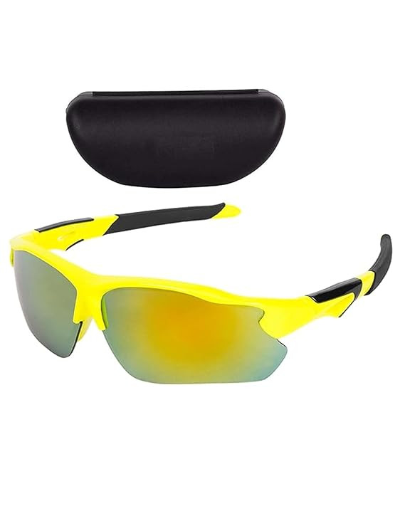 Zynic Men’s Stylish Sports Sunglasses with Case| UV400 Protection Classic Wrap Around Googles |Sports Shades for Driving,Cyclining Outdoor & Travel