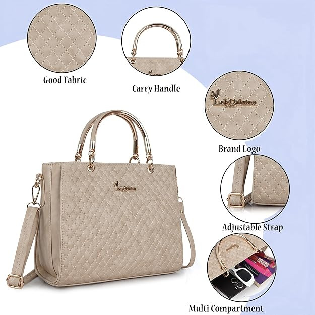 Lady Quinton Quilted Handbag with Detachable Shoulder Strap