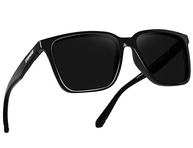 EFERMONE® Polarized Sunglasses for Men and Women 100% UV Protection Outdoor Travelling Sports Bikes Cars Driving and Hiking (Square | Medium)