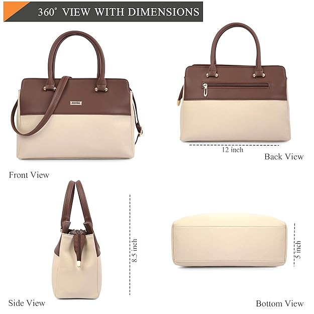 Color Block Shoulder Handbag for Women - Stylish Crossbody Bag with Sling Belt, Ladies' Purse with Top Zipper Closure, Gift for Women and Girls (ADW4088)