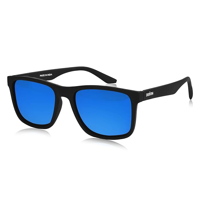 Dervin UV Protected Polarized Square Sunglasses for Men and Women