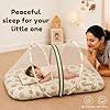 Baby Mosquito Net Bed for Newborn 0-9 Months | Foldable Cotton Baby Bed with Net | Breathable Cotton & Washable | Portable 2 in 1 Infant Sleeping Bed & Mosquito Net for Baby | Green Safari
