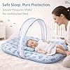 Bibs & cribs Baby Bedding Set for New Born Mosquito Net for Newborn Infant 0 to 12 Months Soft Travel Sleeping Baby Bed Mattress with Pillow Portable Baby Nest for Boys and Girls