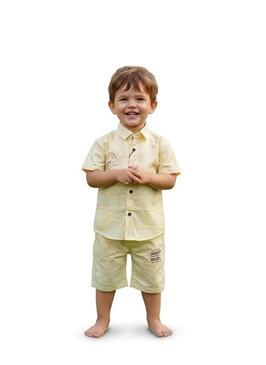 Varmuda Cotton Co-ord Set for Baby Boys | Soft & Breathable Kids Summer Outfit | Half Sleeve Shirt & Shorts Set | Comfortable Clothing