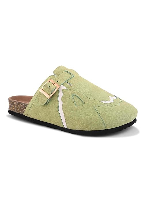 Big Fox Men’s Cork Footbed Clogs with Adjustable Buckle | Closed-Toe Comfort Sandals | Slip-On Casual Wear