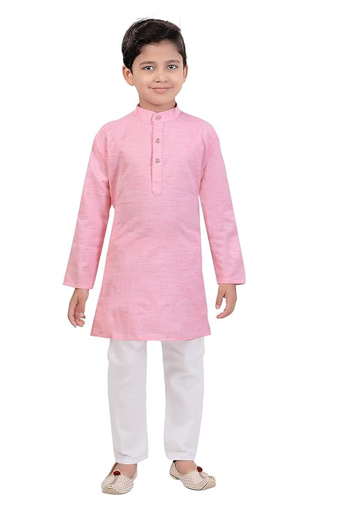 TinySteps Boys Kurta Pajama Set for 1-10 Years | Solid Color Cotton Ethnic Wear with Full Sleeves | Summer Comfortable Indian Outfit for Daily & Festive Occasions