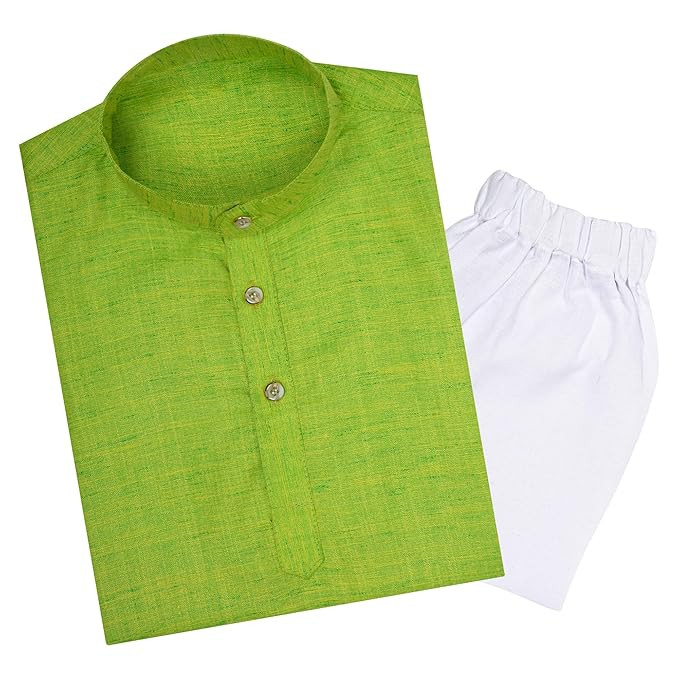TinySteps Boys Kurta Pajama Set for 1-10 Years | Solid Color Cotton Ethnic Wear with Full Sleeves | Summer Comfortable Indian Outfit for Daily & Festive Occasions