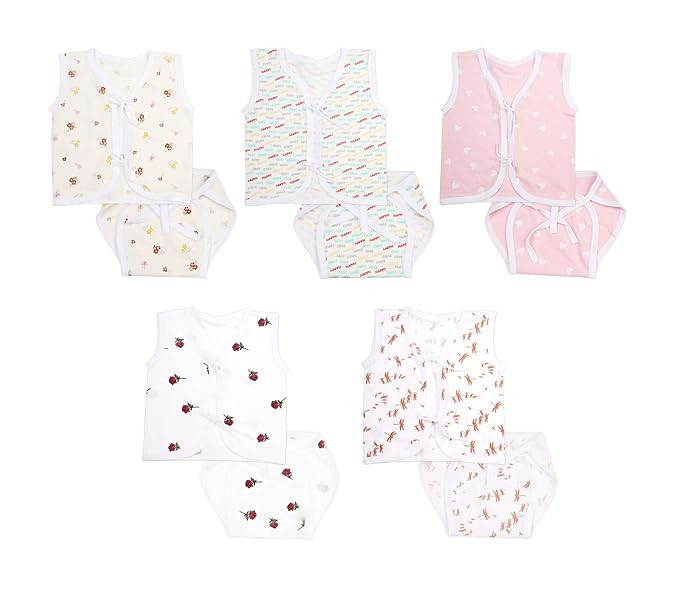 New Born Baby Boy's & Baby Girls jabla Clothing Top Set(Multicolored)