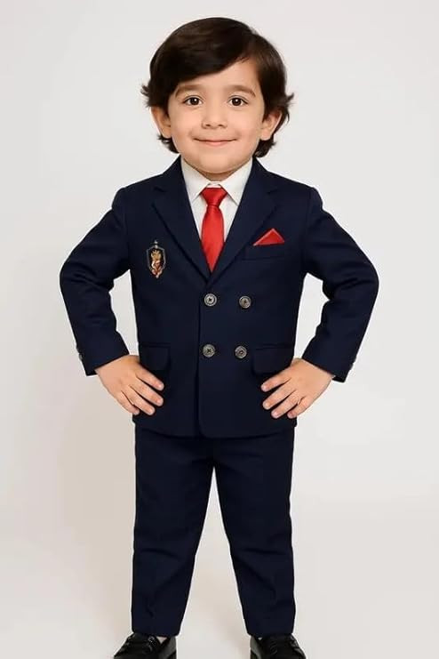 Kids Jacquard Floral Assemetric Traditional Outfit for Boy, Ethnic | Festival | Marriage Dresses for Boys - Regular Fit