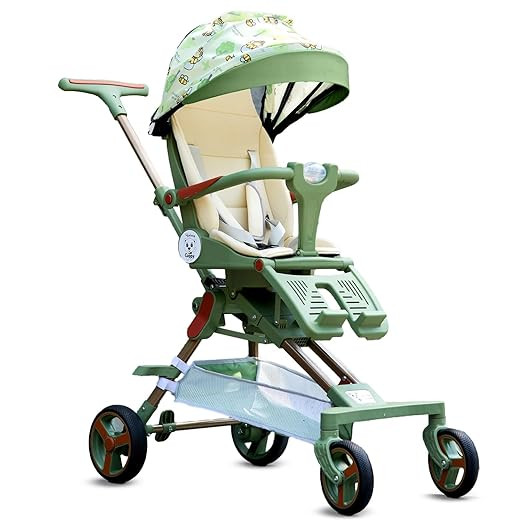 Lifelong Cuppy Baby Stroller 0-36 Months, 360° Rotational Seat & Ergonomic Design, Safe, Easy Fold & Lightweight Cabin Friendly Stroller, Multiple Reclined Positions with Soft Seat (LLBSTR11)