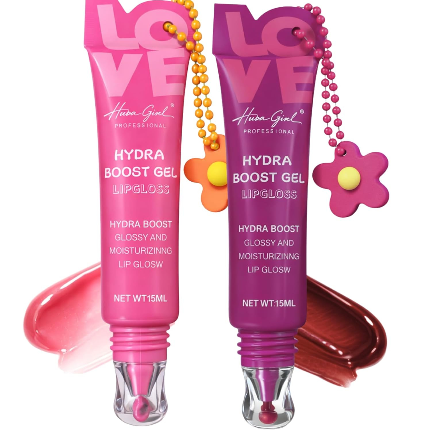 Lip Gloss Korean Duo Kit, Cute Lip Gloss For Girls Set Of 2, Tinted High Shine Hydrating Lipgloss Women Gift, K Beauty Inspired Makeup Present For Teens