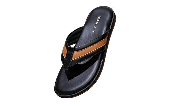 Neeman's Indo-Western Casual Flip Flops for Men | Lightweight, Durable and Flexible | PU Thong Strap & TPR Out sole