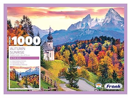 Frank Autumn Sunrise Jigsaw Puzzle for Adults | 1000 Piece Jigsaw Puzzles for Adults & Kids Above 15 Years | Fun & Challenging | Stress Relief Puzzle Games for Focus and Memory, Gifts for Teenagers