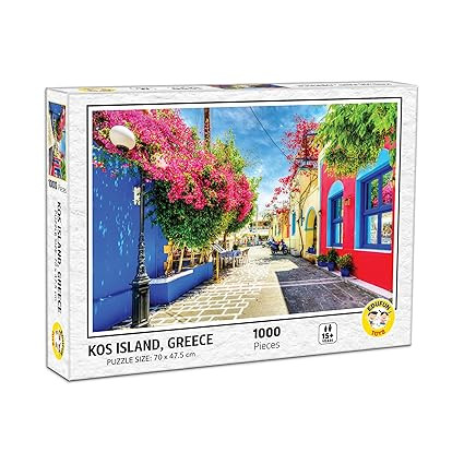 1000 Piece Jigsaw Puzzle | Kos Island Greece Challenging Scenic Puzzle | Brain Booster and Stress Relief Game, Gift for Puzzle Lovers | for Adults & Teens