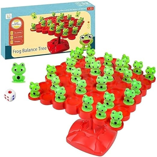 Frog Balance Math Game for Kids | Educational Counting & Number Learning Toy | Preschool STEM Board Game with Weights | Fun Gift Toy for Boys & Girls (Frog Balance Tree)