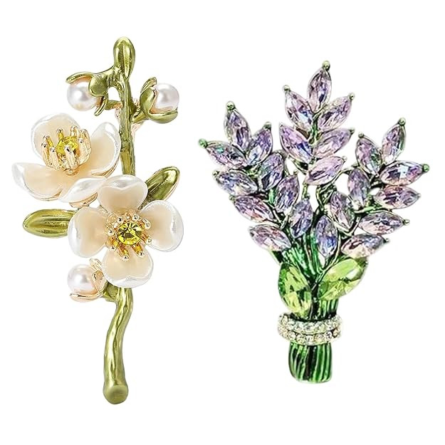 Brooch Pin For Women Crystal Wreath Brooch Pin Stylish Jewelry Gift Accessories For Women Christmas Wedding Bridal Birthday Jewelry