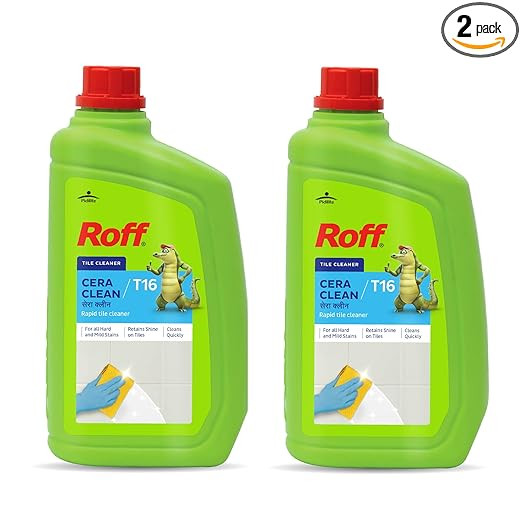 Roff Cera Clean All Purpose Tile, Floor & Wall Cleaner 1 Liter Pack of 2, Advance, Bedroom & Bathroom Floors, Removes Grease, Dirt & Tough Stains