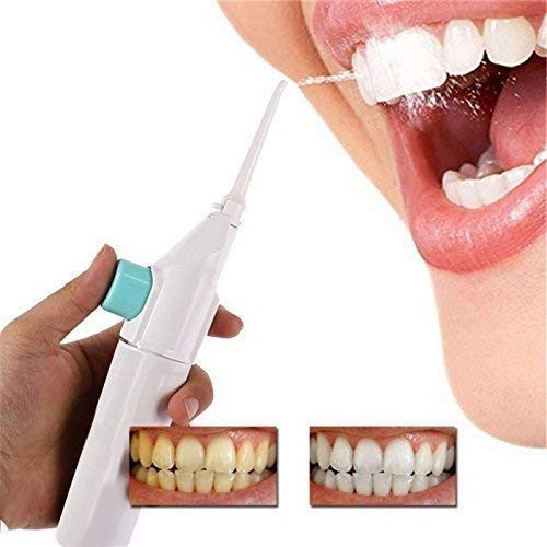 Speed Dental Care Water-Jet Flosser Tooth Pick Power Dental Cleaning Whitening Teeth Kit Power Floss Air Powered Dental Water Jet for Tooth Cleaner (White Coloured)