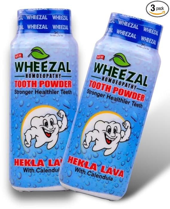 Wheezal Hekla Lava Tooth Powder (100g) - PACK OF 3 Bottle